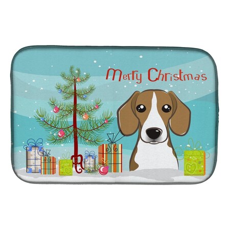 Carolines Treasures Christmas Tree & Beagle Dish Drying Mat BB1611DDM